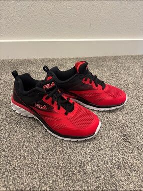 Fila Men’s Red and Black Athletic Running Sneakers